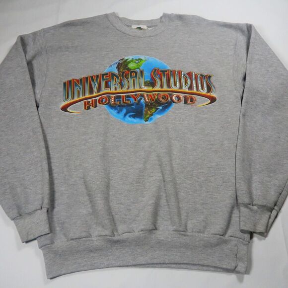 Vtg Universal Studios Hollywood Sweatshirt Men Sz Medium Gray  Pullover - Picture 1 of 7